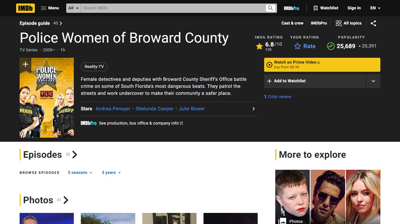 Police Women of Broward County (TV Series 2009– ) - IMDb