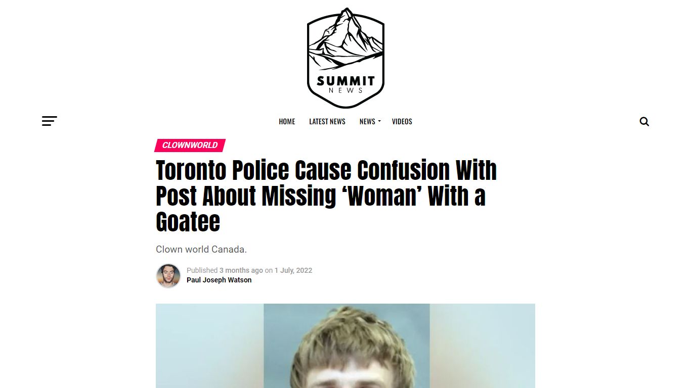 Toronto Police Cause Confusion With Post About Missing ‘Woman’ With a ...